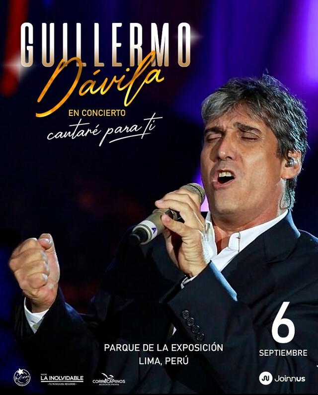 Guillermo Dávila realizará un concierto en Lima.
