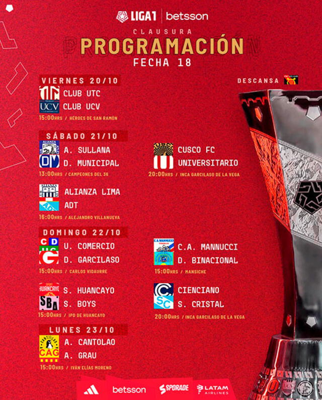 Liga Profesional dio a conocer la programación de los partidos.