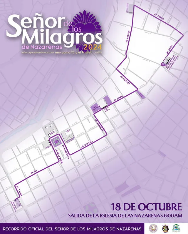 Señor de los Milagros 2024: horario y ruta oficial del segundo recorrido este viernes 18 de octubre