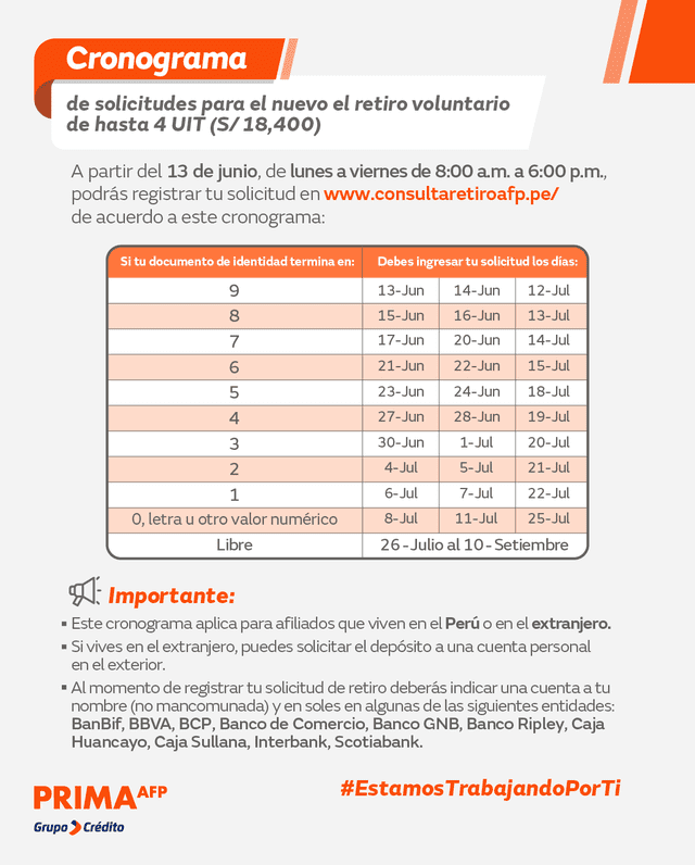 Ubica el 7 y verás que te corresponde ingresar la solicitud mañana 20 de junio.   