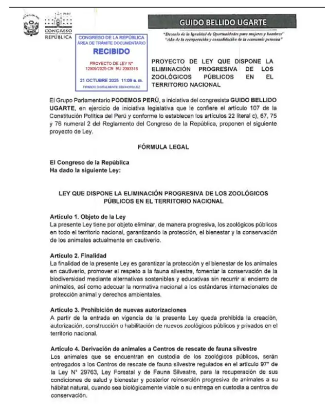 <strong> Proyecto de ley busca la eliminación progresiva de los zoológicos en el Perú</strong>   