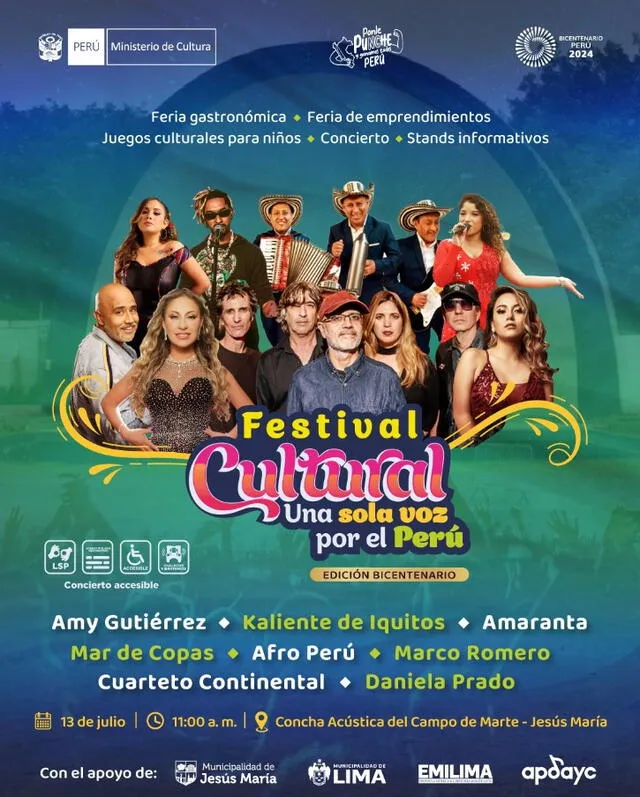 Festival Cultural se llevará a cabo el próximo 13 de julio.