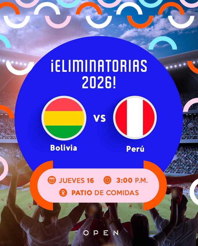 Perú vs. Bolivia: ¿Cuáles son los centros comerciales que transmitirá GRATIS el partido?