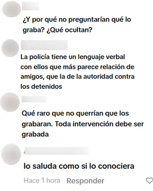  Usuarios cuestionaron actitud de policía que detuvo a Adrián Villar. Foto: TikTok   