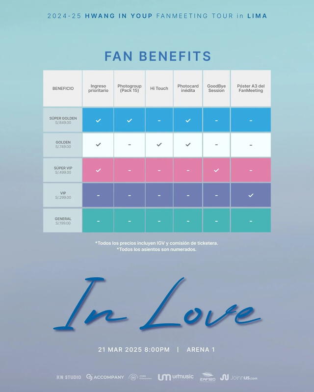 Beneficios para fanáticos de Hwang In Youp. 