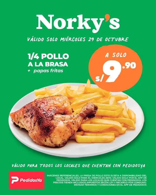 Pollo a la brasa a solo S/9.90 en Norkys: descubre cómo acceder y hasta cuándo dura la oferta