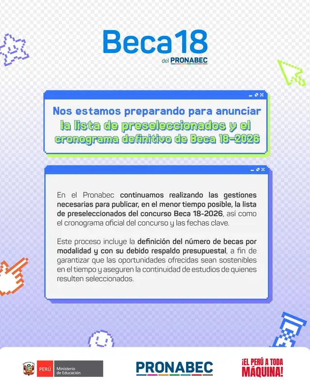 <strong> Beca 18 da una actualización sobre el proceso de becas para el 2026</strong> <strong> Beca 18 da una actualización sobre el proceso de becas para el 2026</strong>
