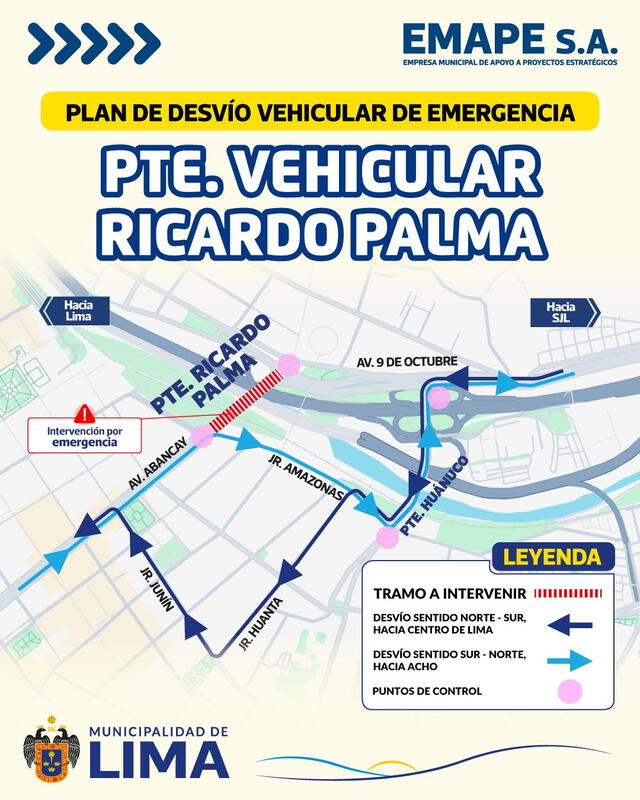 ¿Puente Ricardo Palma no abrirá hasta el 2025? Esto dice Emape