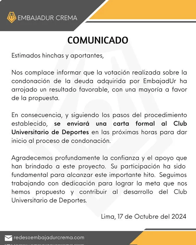 Universitario de Deportes y su deuda