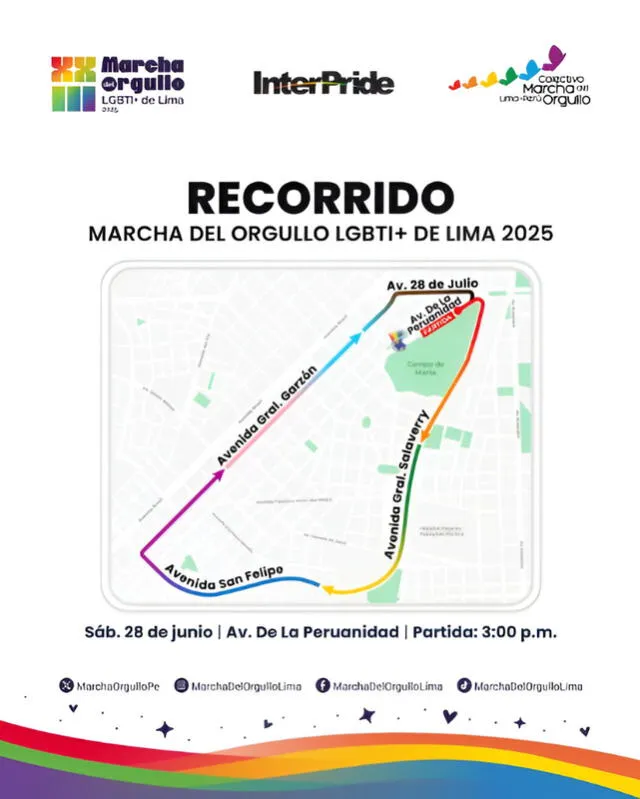 Recorrido de la Marcha del Orgullo LGBTI Recorrido de la Marcha del Orgullo LGBTI