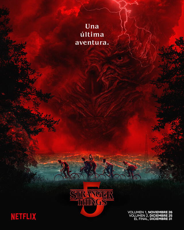 Poster oficial de la quinta temporada de 'Stranger Things'. Foto: Netflix Poster oficial de la quinta temporada de 'Stranger Things'. Foto: Netflix