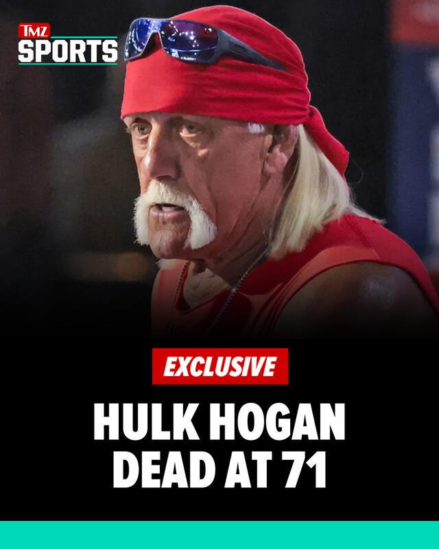  Hulk Hogan acaba de fallecer a los 71 años de edad. Foto: TMZ Sports   