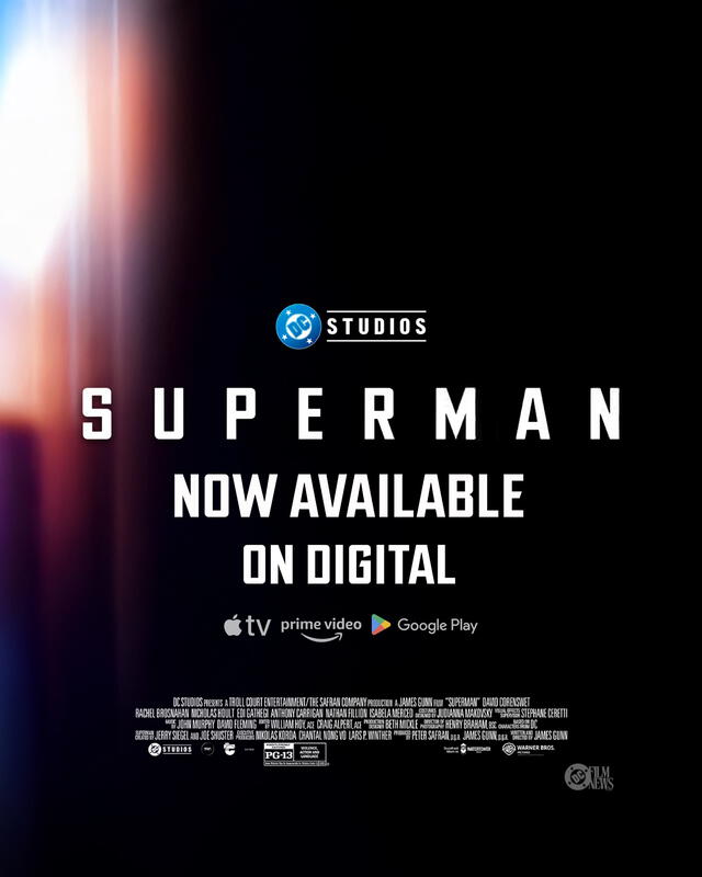  'Superman' de James Gunn ya se puede ver en plataformas digitales. Foto: DC Studios   