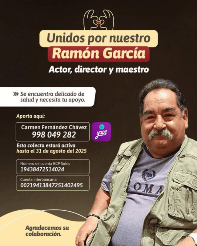  Actor Ramón García lucha por su vida en UCI y ruegan por ayuda 