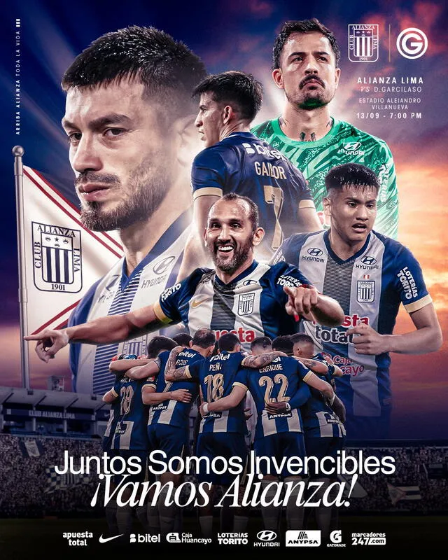  Banner del encuentro ante Deportivo Garcilaso. Foto: Alianza Lima   