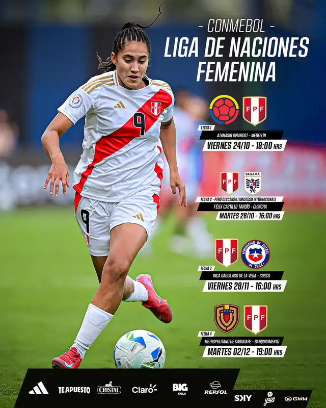  Fixture de la selección peruana. Foto: La Bicolor 