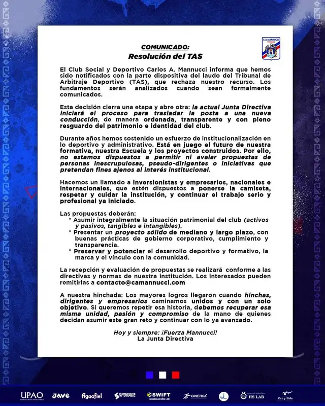 Comunicado del cuadro carlista. Foto: Carlos A Mannucci   