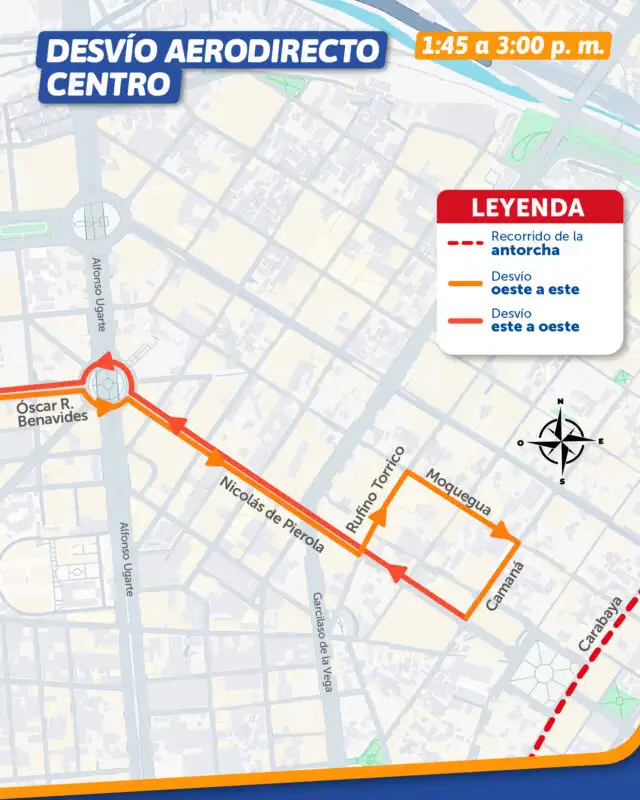 Desvío del Aerodirecto en Centro de Lima. Desvío del Aerodirecto en Centro de Lima.