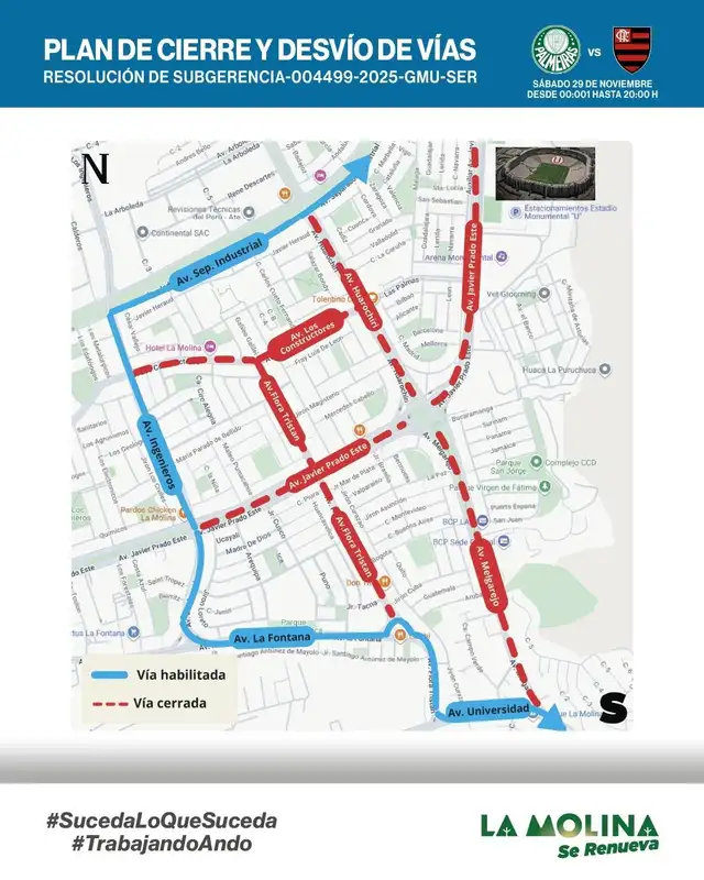 Plan de Cierre y Desvio de Vías en la Molina. Plan de Cierre y Desvio de Vías en la Molina.