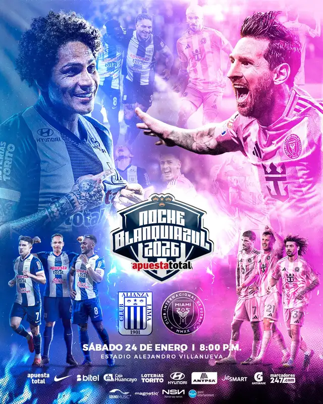 Alianza Lima enfrentará a Lionel Messi en Matute por la Noche Blanquiazul. Foto: Alianza Lima Alianza Lima enfrentará a Lionel Messi en Matute por la Noche Blanquiazul. Foto: Alianza Lima