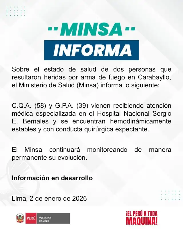 Comunicado del Minsa.