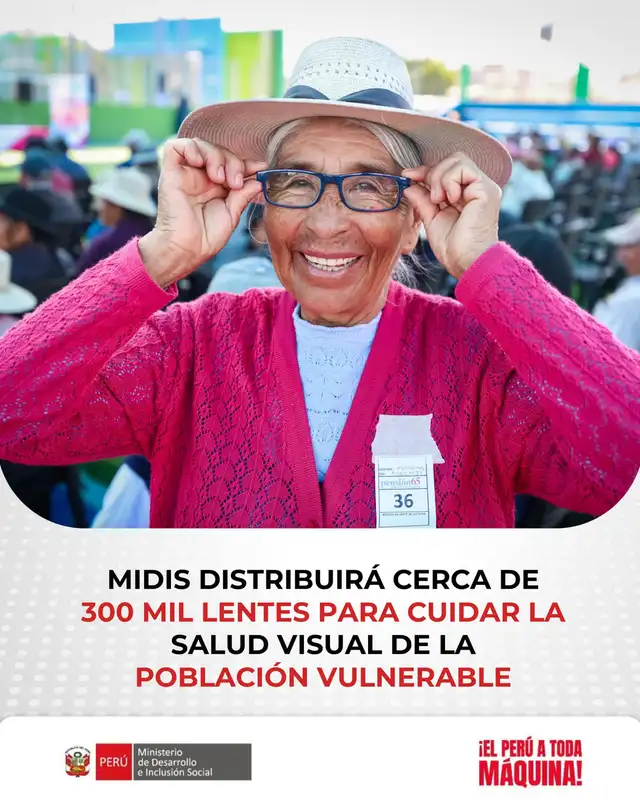 Midis inicia entrega masiva de 300 mil lentes gratis a nivel nacional.