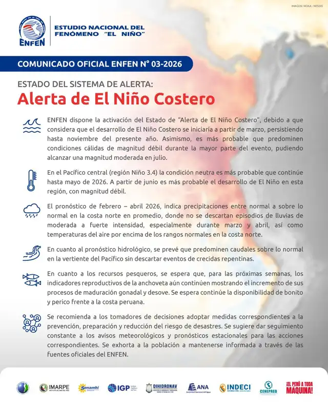 Comunicado Oficial ENFEN N° 03-2026.