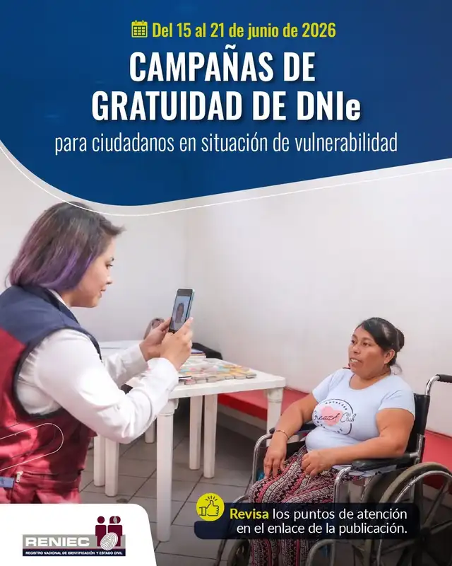 DNI electrónico GRATIS del 15 al 21 de junio del 2026 DNI electrónico GRATIS del 15 al 21 de junio del 2026