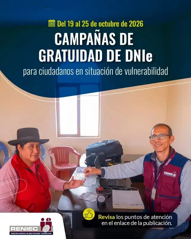 Campaña Gratuita de Reniec.