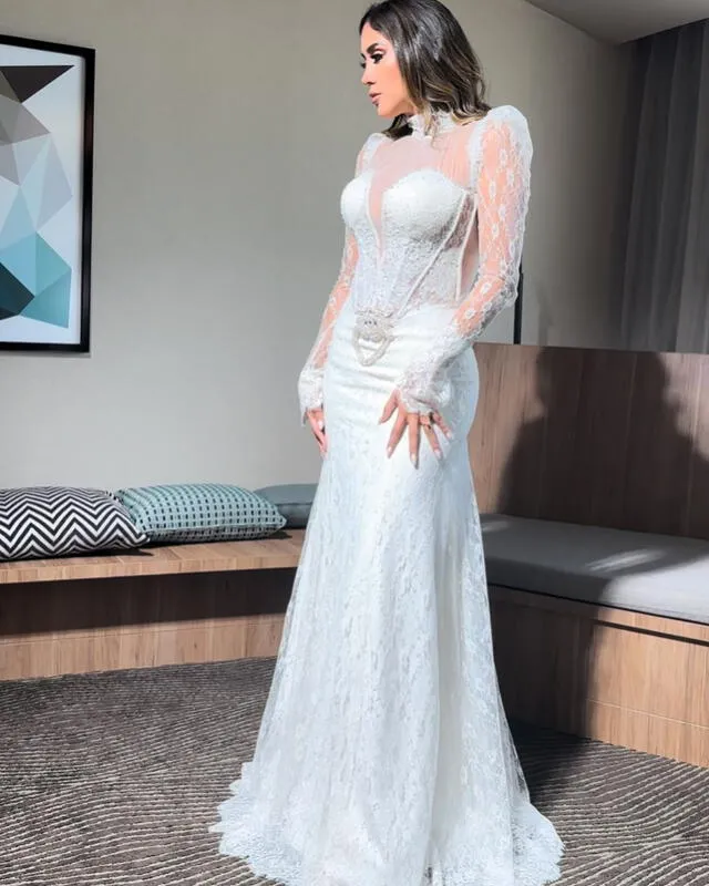  <strong>Melissa Paredes</strong> <strong>usando un vestido de novia.</strong>   