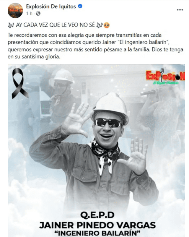 El 'Ingeniero Bailarín' es recordado con nostalgia por 'Explosión de Iquitos'.  