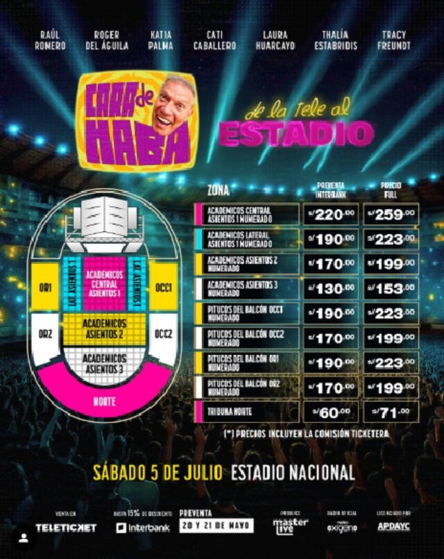 Lista oficial de precios y zonas para 'Cara de Haba' Lista oficial de precios y zonas para 'Cara de Haba'