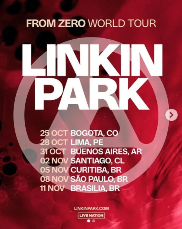 Concierto de Linkin Park en Lima, 29 de octubre. Concierto de Linkin Park en Lima, 29 de octubre.