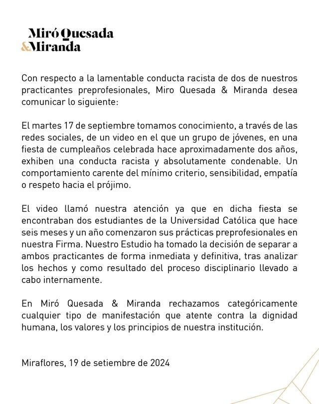 Estudio de abogados Miró Quesada &amp; Miranda