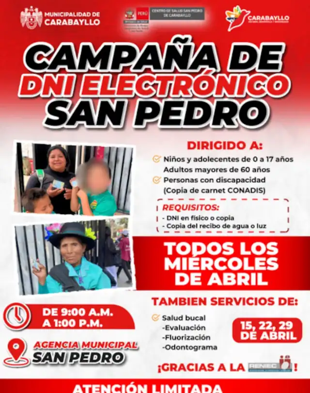 Campaña de DNI electrónico en Carabayllo.