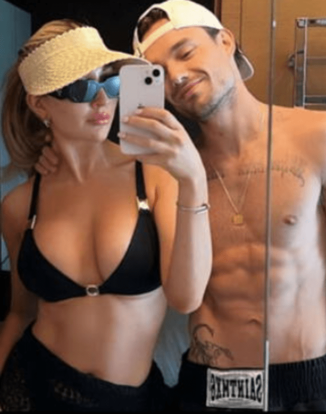 Katie Cassidy y Liam Payne se tomaron esta última foto.  