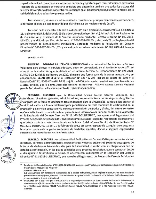 Resolución N.° 034-2020-SUNEDU/CD. Resolución N.° 034-2020-SUNEDU/CD.