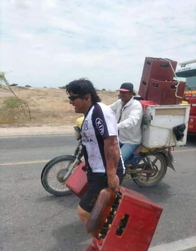 Incendio de camión de cerveza. 