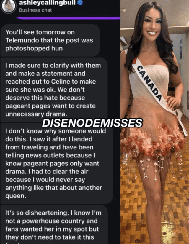 Miss Canadá desmiente haber hablado mal de Miss República Dominicana.  