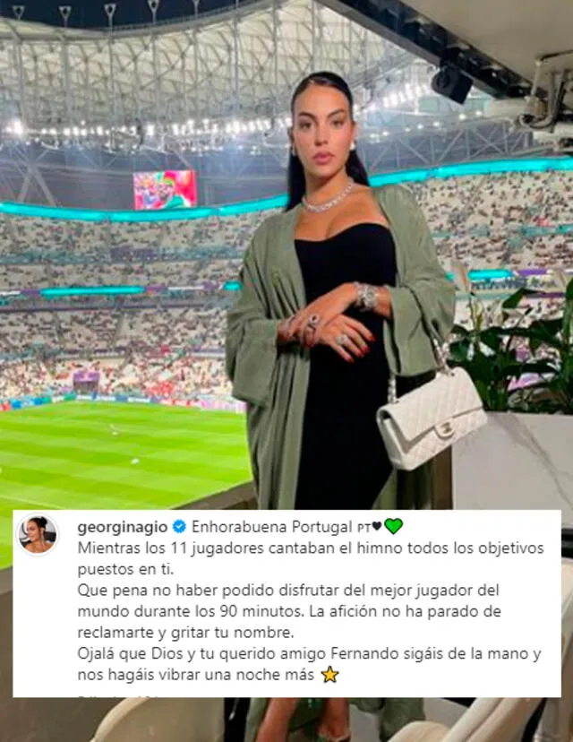 El duro mensaje de Georgina Rodríguez en defensa de Cristiano Ronaldo. / FUENTE: Instagram.   