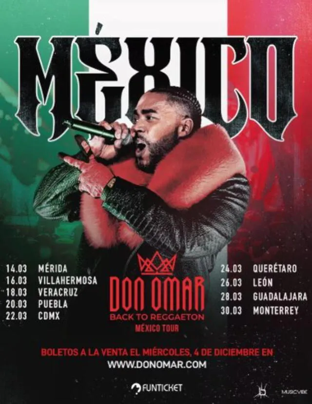  Entradas más caras y más baratas para ver a Don Omar en México 