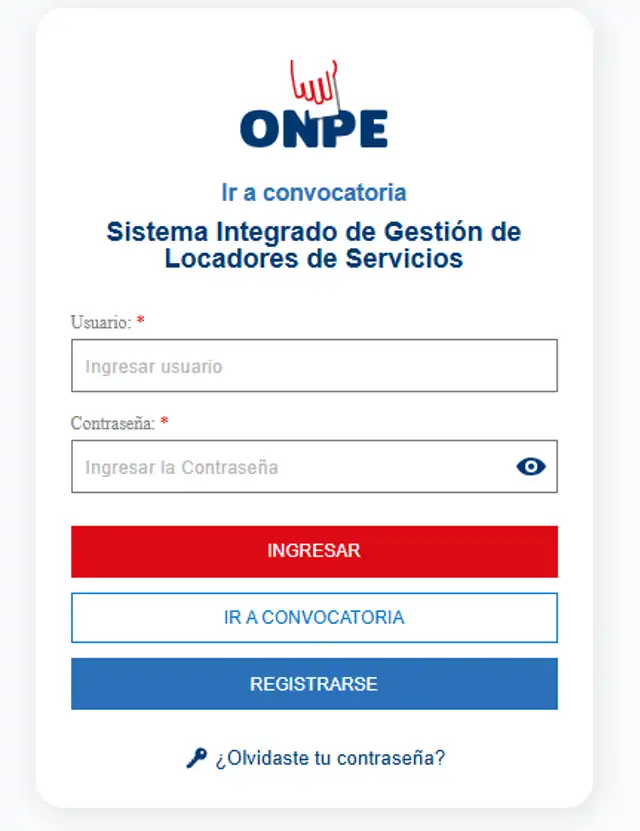 Para postular debes tener un usuario dentro de la web de la ONP. Foto: ONPE.   
