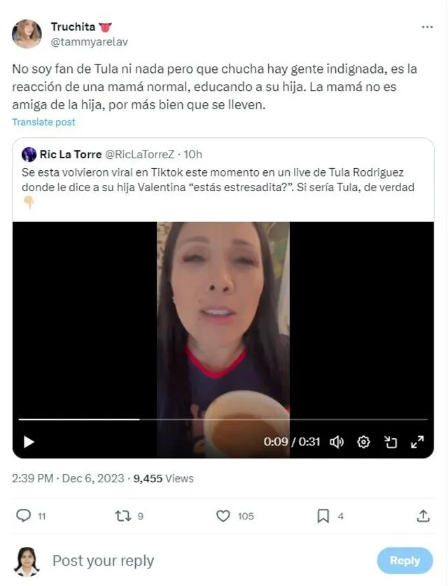 Tula Rodríguez es tendencia en Twitter tras hacerse viral por su manera de corregir a su hija adolescente.