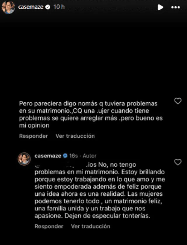 <strong><em> Cassandra Sánchez se cansó de especulaciones: Captura: Instagram</em></strong>   