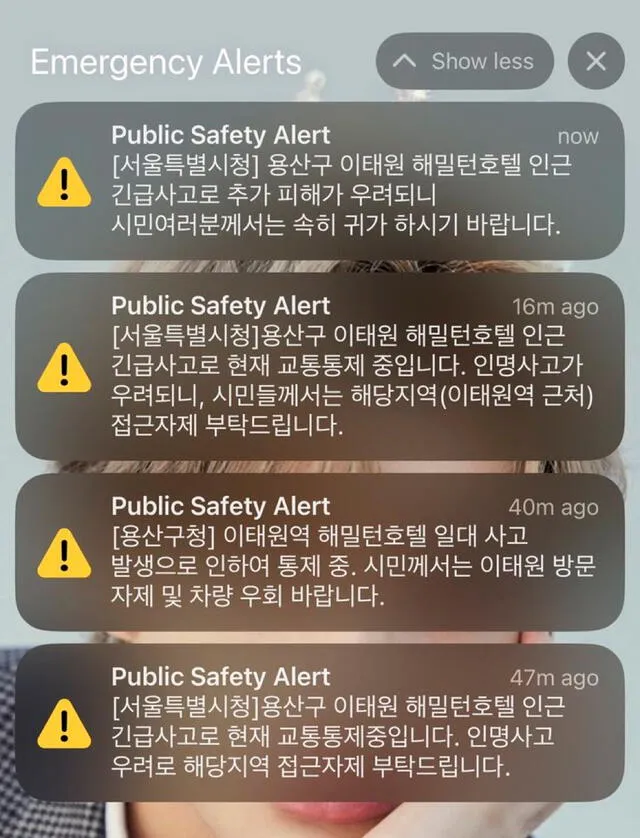 Los servicios de Corea del Sur hacen llamado a sus ciudadanos. / FUENTE: Twitter.   