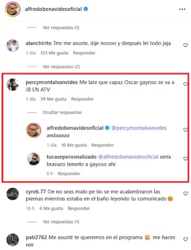 Alfredo Benavides 'coquetea' con llevar a Óscar Gayoso Alfredo Benavides 'coquetea' con llevar a Óscar Gayoso