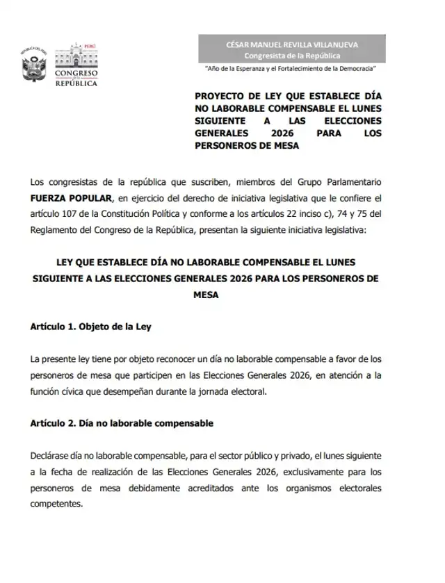 Conoce cómo acceder al día no laborable si eres personero