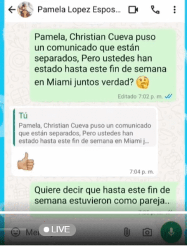  Pamela López rompe su silencio sobre Christian Cueva.