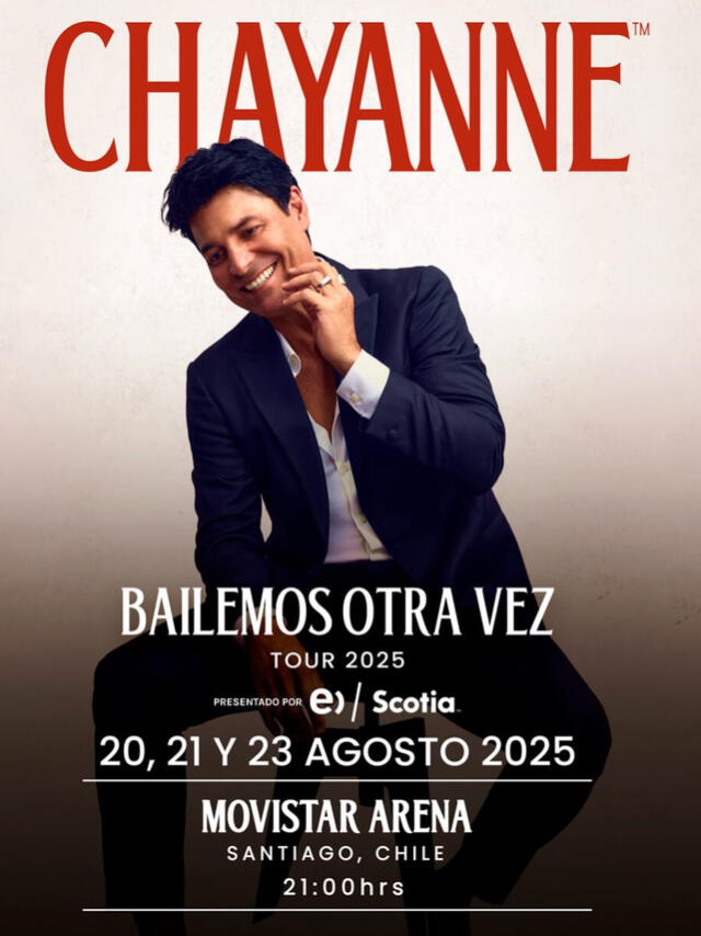 Chayanne anunció su regreso a Chile como parte de su 'Bailemos otra vez' Tour