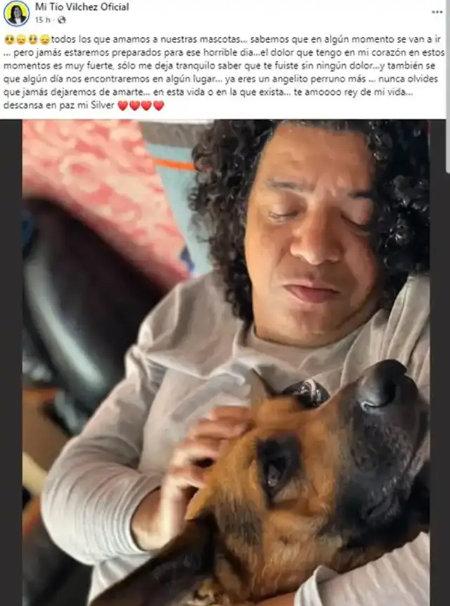 Carlos Vílchez se despidió de su fallecido perrito.  